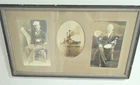 WWII USS FLORIDA & Uniformed Sailors Framed 15"x26" Men Navy