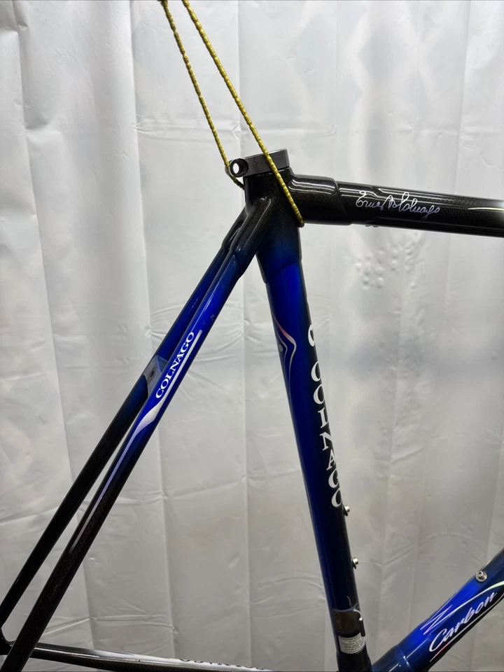 Cuadro de bicicleta de carretera de carbono Colnago C-40, 58 cm, decoración artística, horquilla de carbono Easton Foto 2 de 4