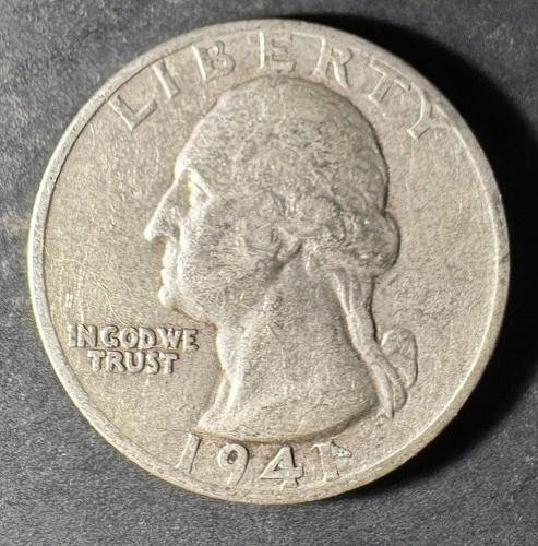 1941-S Silver Washington Quarter (Circulated) - (#2053) Very Fine Condition