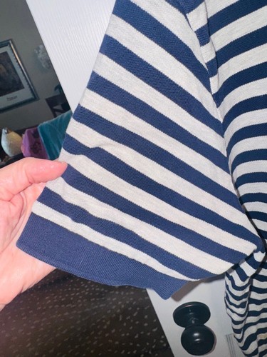 Polo By Ralph Lauren Mens Striped Short Sleeve Polo Shirt L Navy White Old Money - Picture 5 of 7