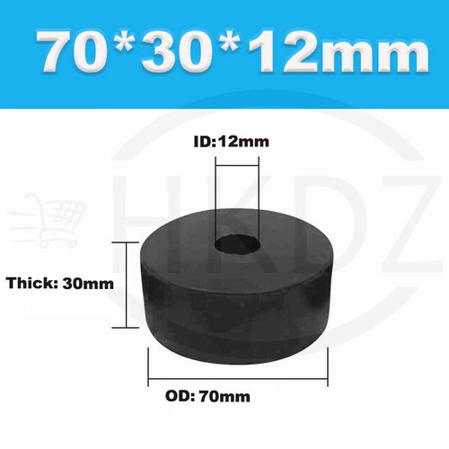 Black Round Rubber Pads Anti Vibration Isolation Spacer Buffer Block OD 9mm-90mm - Picture 213 of 254