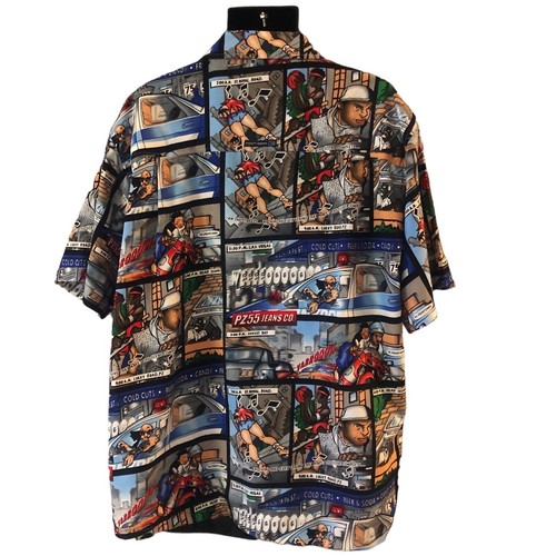 Point Zero Casual Shirt Large Cartoon Print PZ55 Party Shirt Short Sleeve - Picture 5 of 10