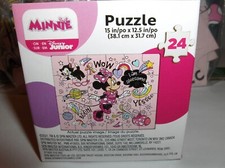 Minnie Mouse,24 Big Piece Puzzle 15 Inch X 12 1/2 Inch-NEW- NO BOX- SHIPS FREE
