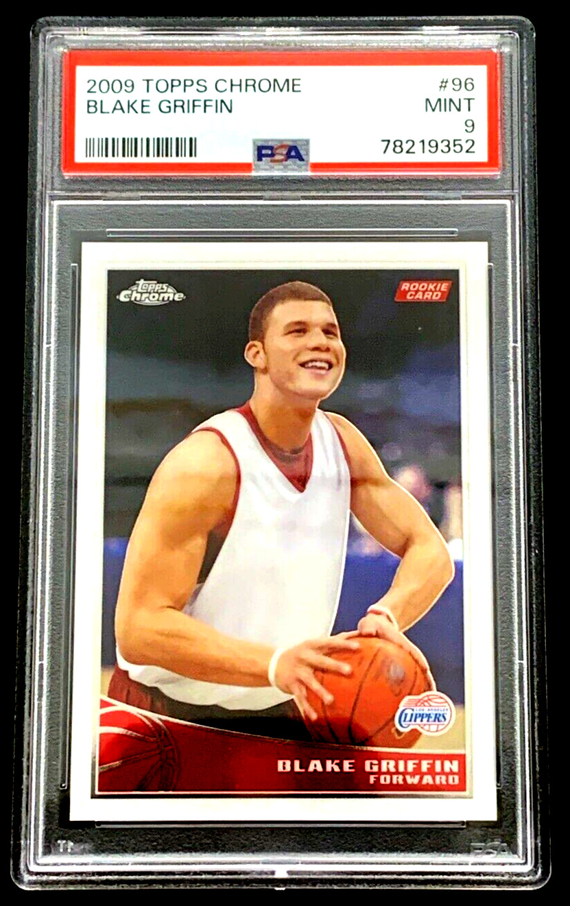 PSA 9 MINT BLAKE GRIFFIN 2009 TOPPS CHROME #96 RC ROOKIE SP #D /999 G389