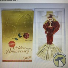 New in box Barbie Mattel Golden 50th Anniversary Porcelain Doll 1995, Vintage