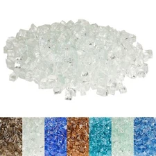 High Luster 10-Pound Regular Fire Glass for Fire Pit Fireplace Garden Landsca...