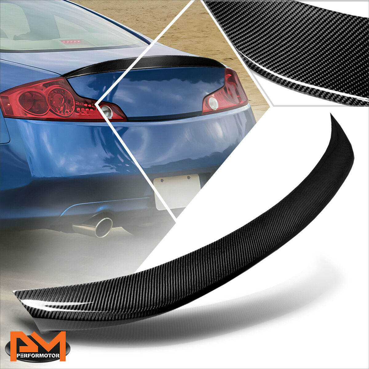2007 Infiniti G35 Coupe Rear Spoiler Infiniti G35 Sedan Rear Trunk