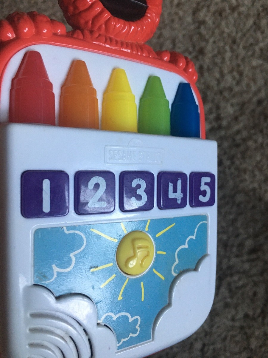 Playskool Sesame Street Steps To School ELMO'S COUNT ALONG CRAYONS