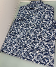 Johnnie O Men Golf Performance Polo Shirt Men XL UPF 50 Hawaiian AOP Stretch