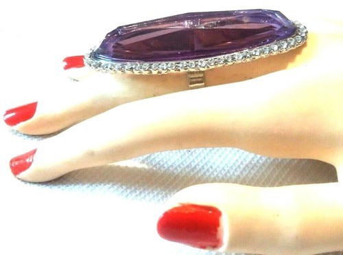 Bague Fantaisie En Cristal Et Strass - Taille 60, Finition Argentée - Neuf Sans Emballage