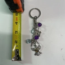 Mother Dangle keychain Silver Color E1