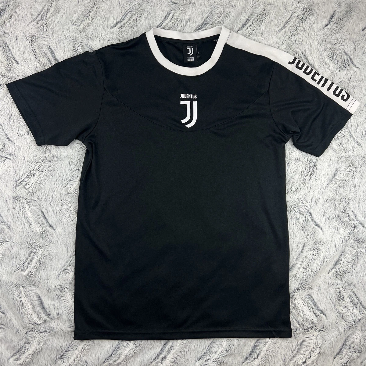 Maillot Juventus Adidas – Noir, Manches Courtes, Coton, Neuf Avec étiquettes