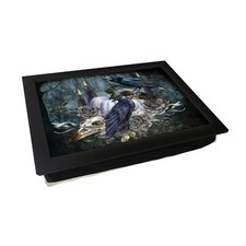 Personalised Gothic Crow Wooden Lap Tray - Premium Gift, Unique Custom Design