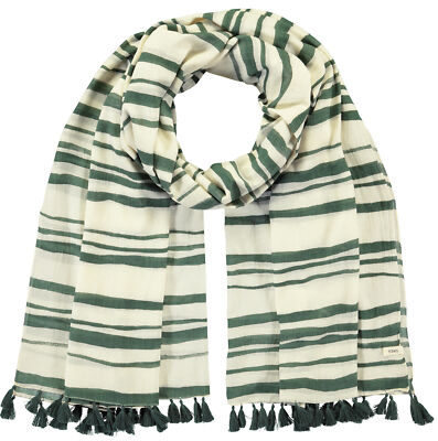 Barts Schal Boorne Scarf grün gestreift Quasten