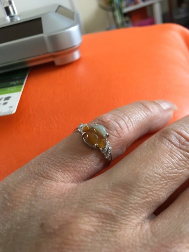 Genuine Jade And Silver Ring - Picture 5 of 8