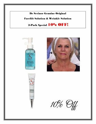 Dr Sevinor Combo Face Lift Solution 4oz. 1oz Wrinkle Smoothing Solution $AVE 10%