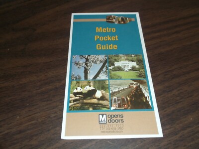 2000 WASHINGTON METRO METRORAIL POCKET GUIDE | eBay