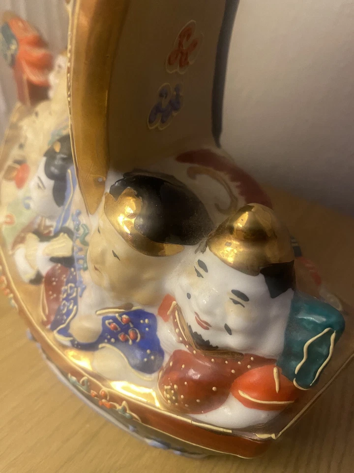 Japanese Vintage The 7 Lucky Gods Boat Ornament - Image 3 of 4