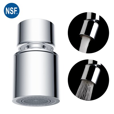 Swivel Adjustable Faucet Aerator 360° Twist Dual Mode Sprayer Kitchen Aerator US
