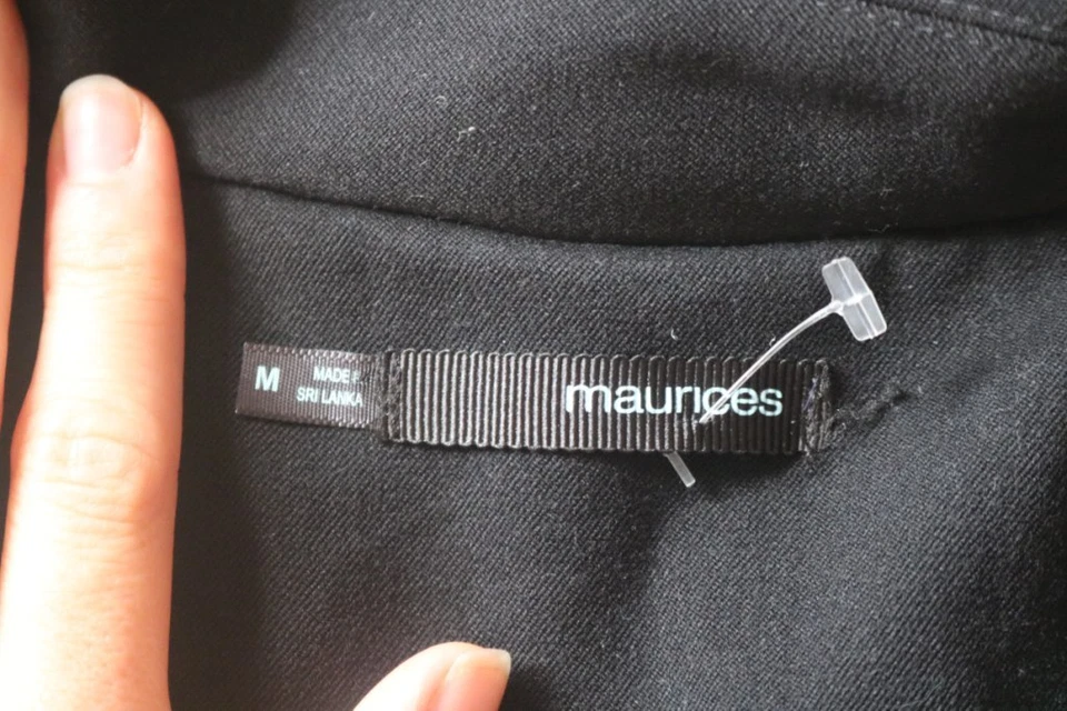 Blazer para mujer Maurices negro botón liso talla M mediano Foto 3 de 4