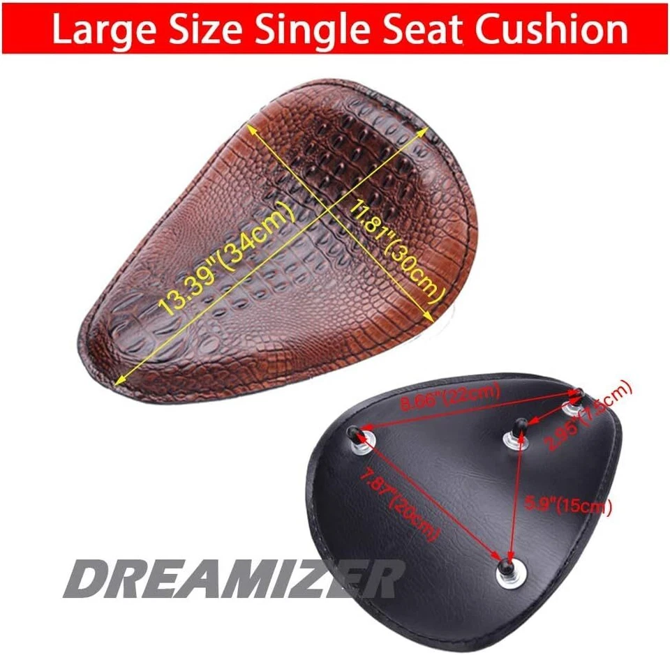 Muelle de asiento individual grande de 13" para motocicleta Harley Davidson Sportster 883 Bobber Foto 3 de 4