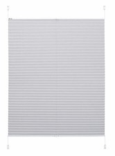 Klemmfix Plissee Piva Easyfix Licht & Sichtschutz Klemmrollo silber grau Crush 