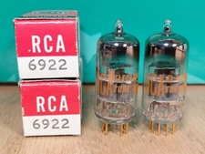 Pair of Amperex (RCA lbl) 6922 E88CC NOS NIB D-getter 1960 Vacuum Tubes
