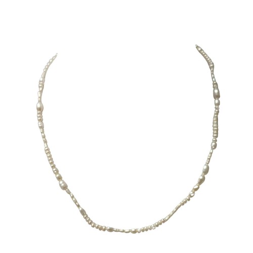 CLOSER BY WAKE Yellow Gold 14K 16" Mini Pearl Choker Colag Necklace NEW RRP £355 - Picture 3 of 12
