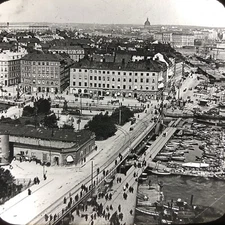 Vtg Keystone Magic Lantern Glass Slide Photo Old View Old Stockholm Sweden