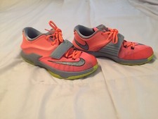 Nike KD VII Bright Mango Athletic Shoes Size Youth 5 Y 669942-800
