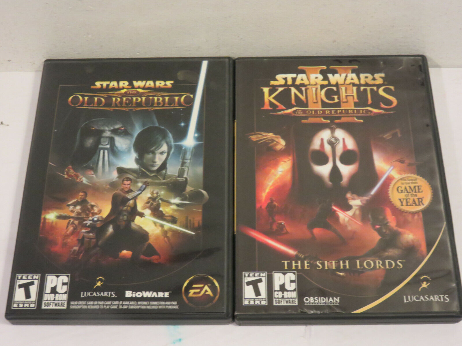 STAR WARS SITH LORDS & THE OLD REPUBLIC PC CD 2 GAME COLLECTION