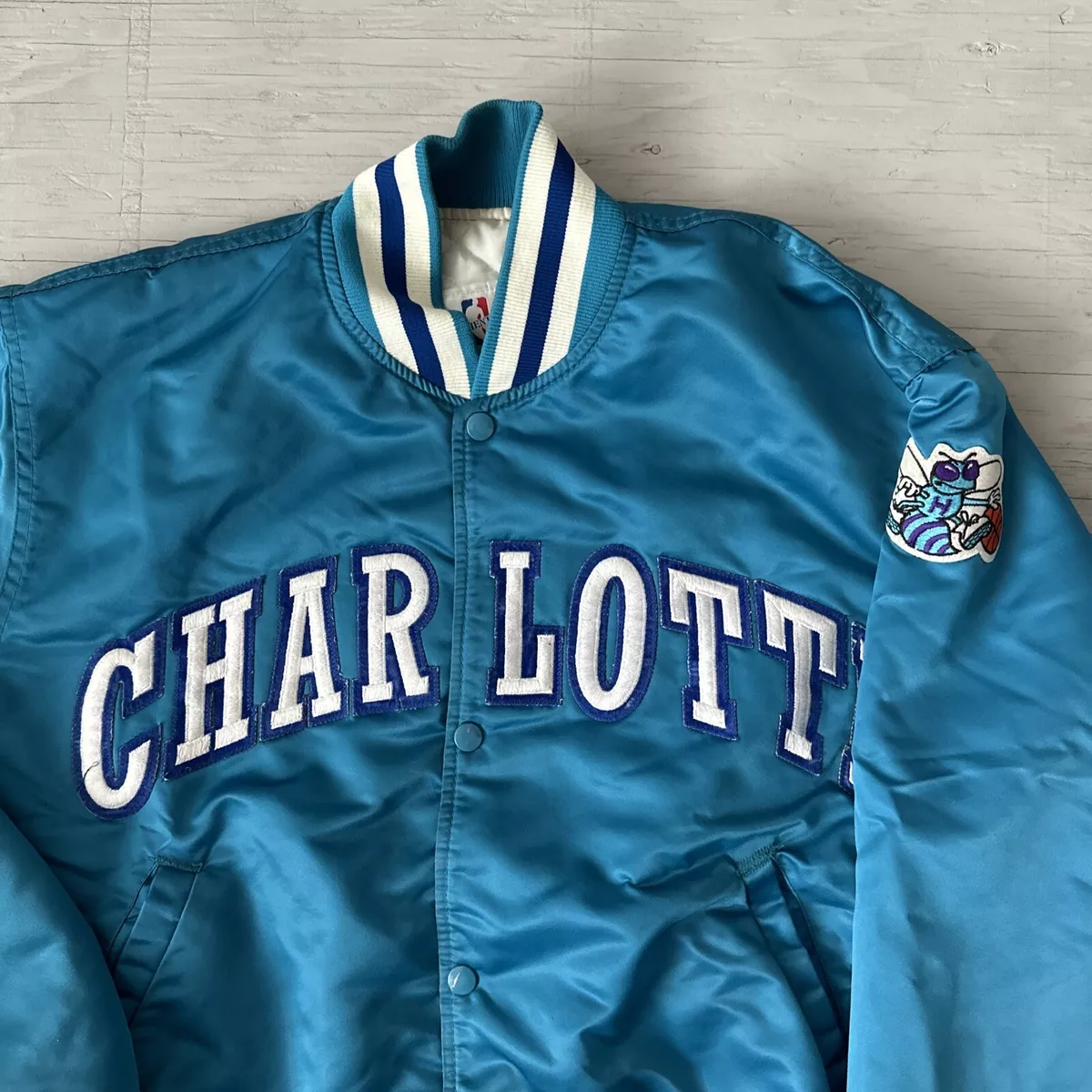 Vintage Starter - Charlotte Hornets 1/2 Zip Jacket 1990s Medium