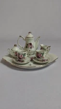 Classic Treasures Porcelain Collection Elegant Rose Mini Tea Set