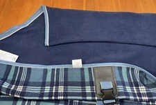 SmartPak Deluxe Reversible Fleece Horse Cooler - 87"  NAVY/PLAID