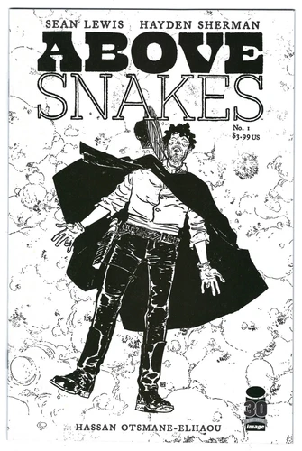 Image Comics ABOVE SNAKES #1 first printing cover C 1:10 B&W variant