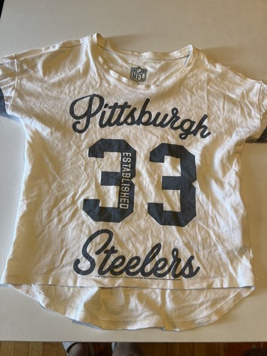 NFL TEAM APPAREL Girls Kids Size 5 Tee Shirt Top 3/4 Sleeve PITTSBURGH STEELERS - Picture 2 of 8