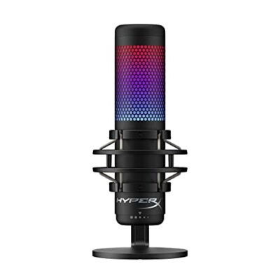 HyperX QuadCast S RGB USB Condenser Microphone with Shock Mount for Gami