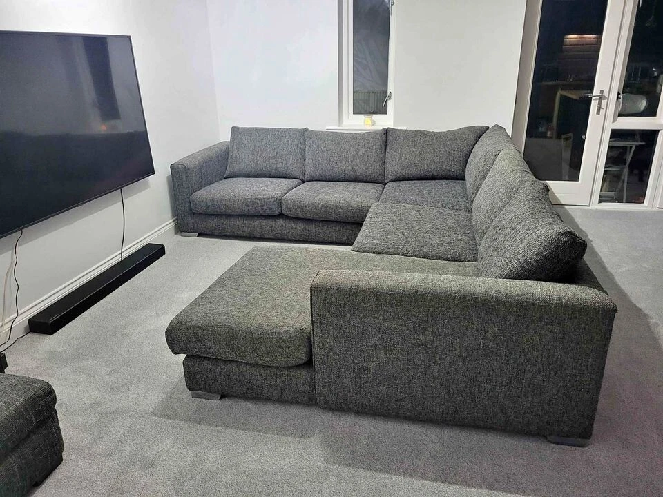 Grey comfy 2024 corner sofa