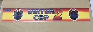 NOS SEGA Virtua Cop 2 Marquee Translite for Megalo?