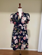 NWT Vince Camuto Short Sleeve Floral Mini Dress Navy Multi 2