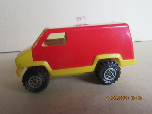 7O 1978'S Tonka Cuerpos USA Van Americano Rojo Y Amarillo L 9.6CM - Imagen 8 de 10