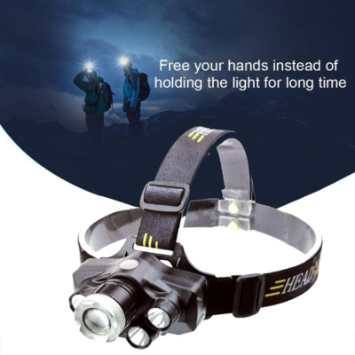 FRONTLAMPE KOPF WIEDERAUFLADBAR LED COB LICHT WEISS BLAU ZOOM CREE T6 TE-B0076