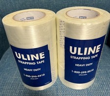 6 pc U-LINE Heavy Duty Strapping Fiberglass Reinforced Filament Tape - 3"x60 yds