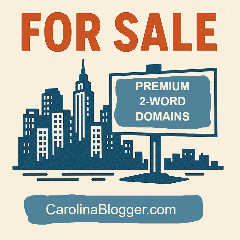 CarolinaBlogger.com PREMIUM 2-Word Domain Name for Investors and Bloggers