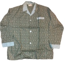 Vintage BVD Siesta Men s Pajama Top Wash N Wear Cotton NOS Green