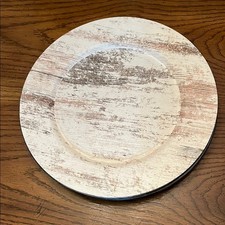 American Atelier Cream and Brown Charger Plates