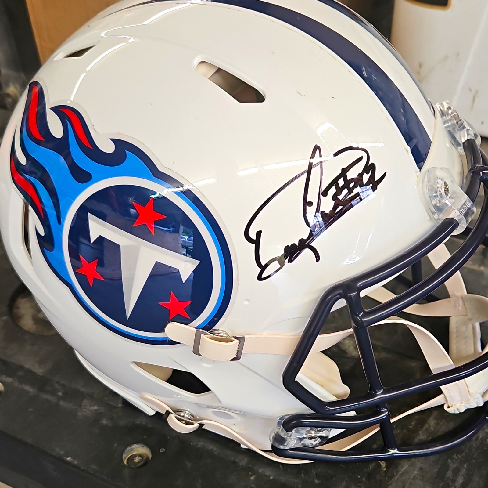 Tennessee Titans Signed Football Helmet Autographed BAS Witnessed