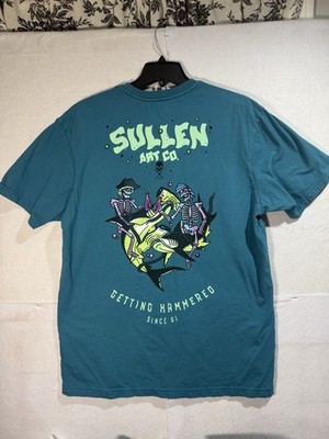 EUC Sullen Art Collective T-shirt Size XL   Getting Hammered Since 01  Blue