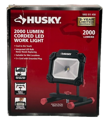 #ad Husky 2000 Lumen Portable Water Resistant LED Work Light $27.99
