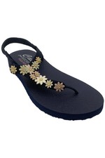 Skechers Women's Cali Meditation Embellished Thong Sandals Navy